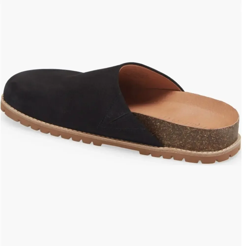 Madewell Layne Black Leather Slip On Clog Mules 6